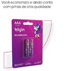 Pilha Recarregável Elgin Aaa Palito 900mah Cartela Com 2 Unid