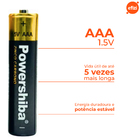 Pilha Zinco Carvão Aaa 40 Unidades Powershiba