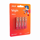 Pilha Zinco Elgin Aa 1.5v Cartela Com 4 Unidades
