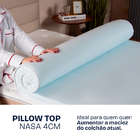 Pillow Top Casal Viscoelástico Espuma da NASA 138x188x4cm BF