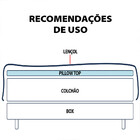 Pillow Top Espuma Soft D40 Com Capa Percal Zíper Queen Size B