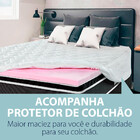 Pillow Top Espuma Soft D40 Com Capa Percal Zíper Queen Size B