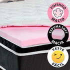 Pillow Top Espuma Soft D40 Com Capa Percal Zíper Queen Size B