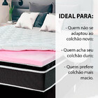 Pillow Top Espuma Soft D40 Com Capa Percal Zíper Queen Size B
