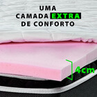 Pillow Top Espuma Soft D40 Com Capa Percal Zíper Queen Size B
