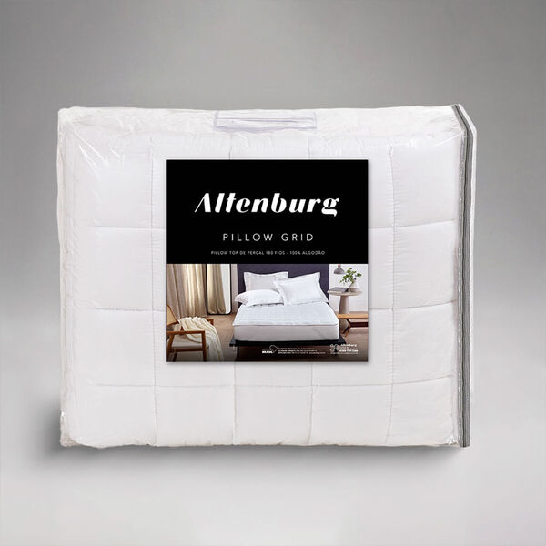 Pillow Top Grid Super King Altenburg Branco | Leroy Merlin