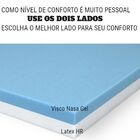 Pillow Top Látex Hr + Visco Nasa Gel Two Sides King 1,93x2,03