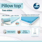 Pillow Top Látex Hr + Visco Nasa Gel Two Sides King 1,93x2,03