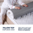 Pillow Top Queen Espuma D33 Hipoalergênico  158x198x5cm BF Co