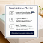 Pillow Top Queen Viscoelástico Espuma da NASA 158x198x4cm BF