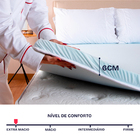 Pillow Top Solteirão Viscoelástico Espuma da NASA 97x203x4cm