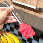 Pincel Culinário Inox Silicone Utensílio 25cm