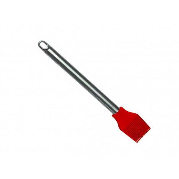 Pincel De Silicone Cabo Inox Vermelho  Mimo