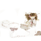 Pingente De Cortina Menina Rosa Quarto Bebê Infantil (par)