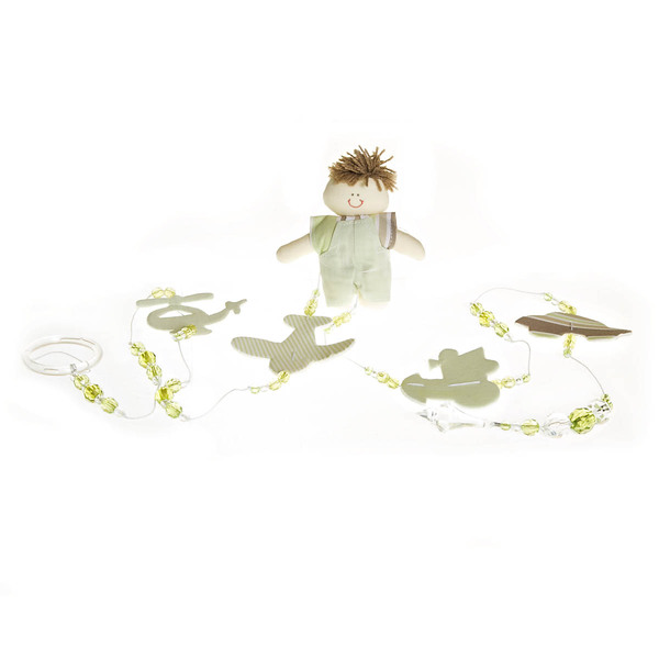 Pingente De Cortina Menino Verde Quarto Bebê Infantil (par)