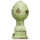 Pinha Cerâmica Escoreado 25x9,5cm Verde Cerâmica Novo Tempo