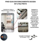 Pino Guia Deslizante Envidracamento Sacada Kit 2 Pçs Preto