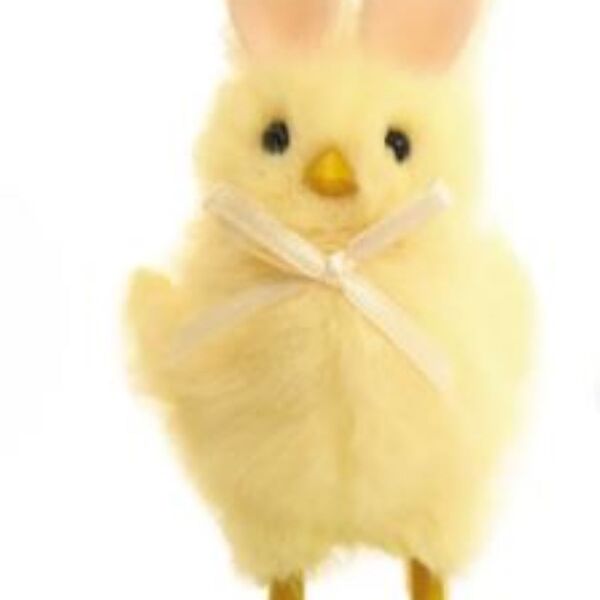 Pintinho Decorativo Com Orelhas Coelho 9cm