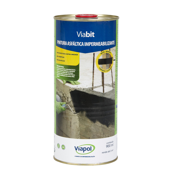 Tinta Asfáltica Impermeabilizante Viabit 900ml Viapol