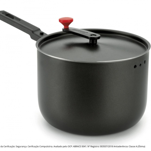 Pipoqueira 5,8 L Antiaderente Alumínio Grafite Multiflon 54422