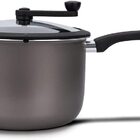 Pipoqueira De Alumínio Com Antiaderente E Tampa De Vidro Com