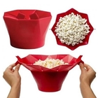 Pipoqueira Dobrável Vermelha De Silicone Para Microondas