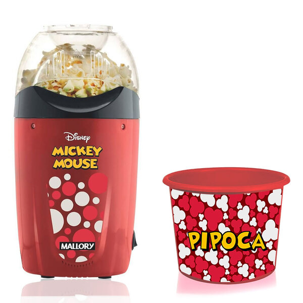 Pipoqueira Elétrica Disney Mickey Mallory +balde Pipoca
