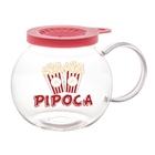 Pipoqueira P/micro-ondas De Vidro Borossilicato 1,8l