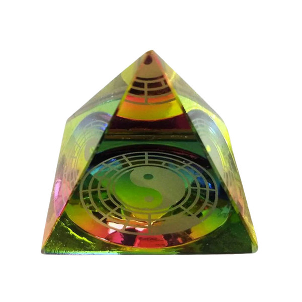 Pirâmide De Cristal Yin Yang 5 Cm