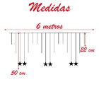 Pisca Cascata Cordão De Luz Estrela Led Azul 6 Metros 220v