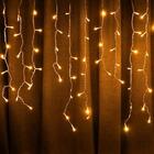 Pisca Cascata Led Quente 100 Lâmpadas 9m 127v Decoração Ilumi