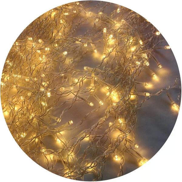 Pisca Cascata Led Quente 100 Lâmpadas 9m 127v Decoração Ilumi