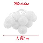 Pisca Cordão 20 Bolinhas Leds Natal Luz Amarelo Pilha 1,80m