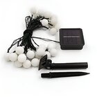 Pisca Cordão Natalino Solar Jardim 20 Bolinhas Amarelo De 5m