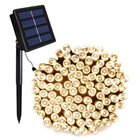 Pisca Cordão Solar Natal Led 100 Lâmpadas Luz Amarela 8m 8 Fu