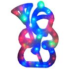 Pisca Pisca Boneco De Neve 35 Leds Rgb Colorido 42cm De Altur