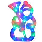 Pisca Pisca Boneco De Neve 35 Leds Rgb Colorido 42cm De Altur