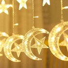Pisca Pisca Lua Estrelas 138 Led Cortina Cascata Decoracao Ja