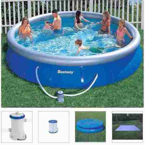 Piscina Bestway 10179 Litros Com Capa Forro Bomba Filtro 110v Leroy Merlin