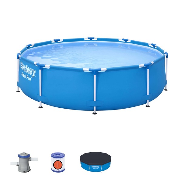 Piscina Bestway 4678 Litros Steel Pro Com Filtro 110v E Capa