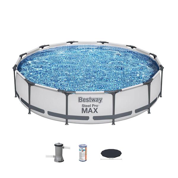 Piscina Bestway 6473 Litros Pro Max Estrutural Com Capa Filtr
