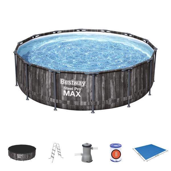 Piscina Estruturada 13 030l Filtro 220v Capa Escada Lona Leroy Merlin