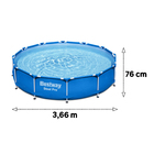 Piscina Estruturada Redonda Plástico 6473L  Azul 76x366cm Bestway