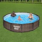 Piscina Estrutural 4.678l Circular Deluxe + Filtro 110v + Cap