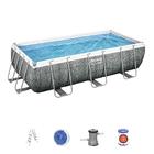 Piscina Estrutural 6478 Litros Retangular Deluxe Escada Filtr