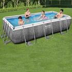 Piscina Estrutural 6478 Litros Retangular Deluxe Escada Filtr