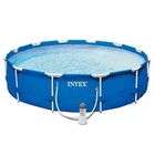 Piscina Estrutural 6.503 Litros Armação Azul + Capa + Filtro