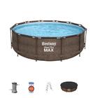 Piscina Estrutural 9150l Circular Deluxe 110v/220v + Escada +