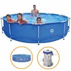 Piscina Estrutural Armação 6125 Litros Bomba Filtro 110v E Ca