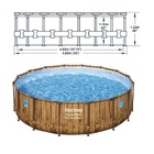 Piscina Estrutural Circular Rattan 19480L Com Capa, Escada e